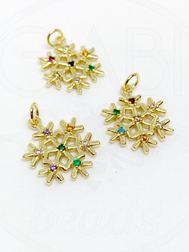 Nerūdijančio plieno pakabukas su cirkonio akutėmis, 19x15x2,3mm, 1 vnt