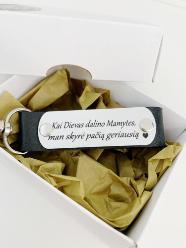 Odinis raktų pakabukas "Kai Dievas dalino Mamytes, man skyrė pačią geriausią"