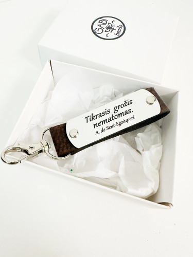 Odinis raktų pakabukas "Tikrasis grožis nematomas"