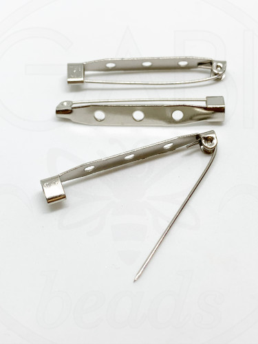 Detalės sagėms, plieno spalvos, 40x6mm, 10vnt