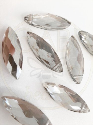Stiklo pakabukas, pilkos spalvos , 30x10mm 1vnt