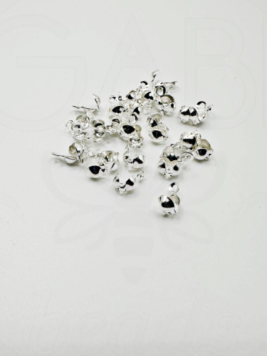 Vėrinio užbaigimo detalė, sidabro spalvos, 4x8mm, 50vnt