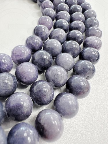Žadeitas, pilkai violetinės spalvos, 8mm, 12mm