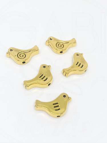 Intarpai, aukso spalvos, 15x9mm, 7vnt