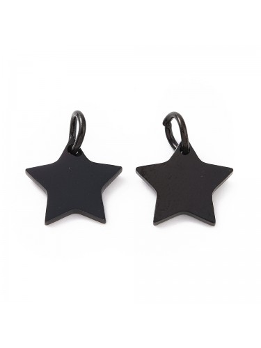 Nerūdijančio plieno pakabukas, juodos spalvos 10x1mm, 1 vnt