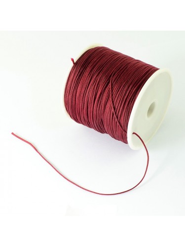 Nailoninis siūlas, 0,8mm, bordo spalvos, 100m ritė.