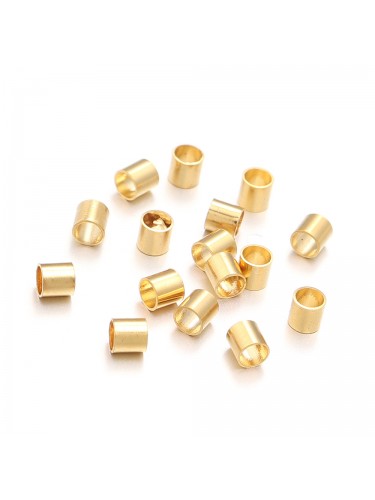 Nerūdijančio plieno intarpai, aukso spalvos, 2,5x2,5mm