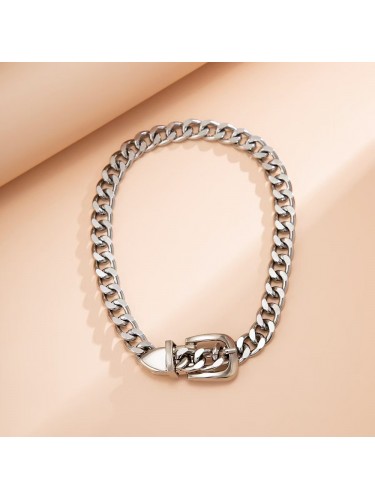 Nerūdijančio plieno kaklo papuošalas "Diržas"