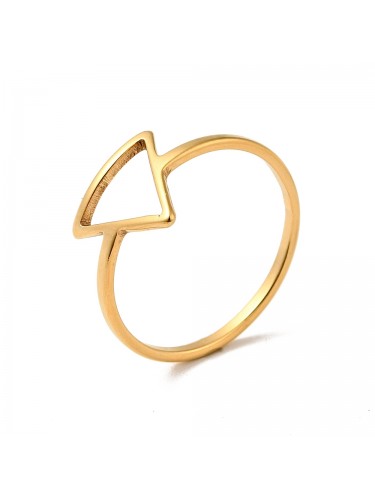 Nerūdijančio plieno žiedas "Trikampis"