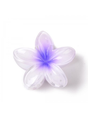 Plastikinis plaukų segtukas, Gėlė, violetinės spalvos, 74x79x45mm