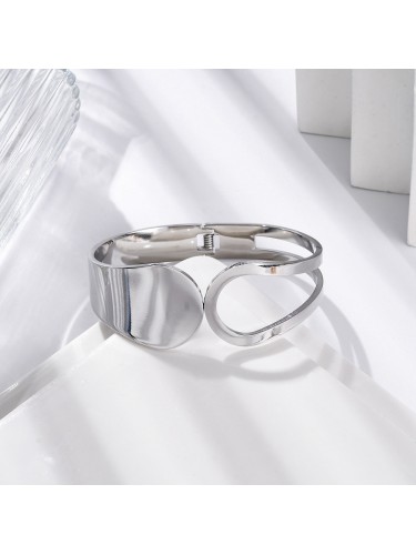 Nerūdijančio plieno apyrankė, plieno spalvos