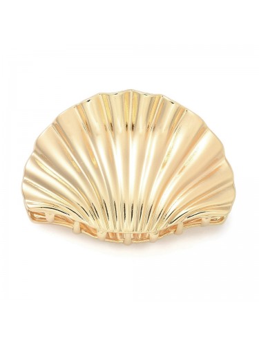 Metalinis plaukų segtukas, "Kriauklė", aukso spalvos