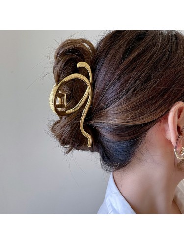 Metalinis plaukų segtukas, aukso spalvos