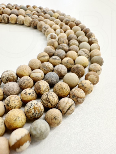 Jaspis, rudos spalvos, matinė, 4mm, 6mm, 8mm