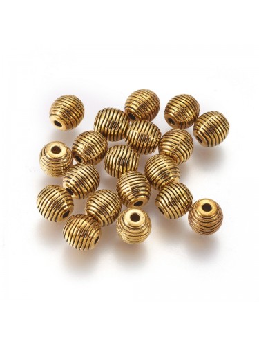 Intarpai, aukso spalvos, 6mm