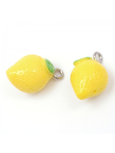 Plastikinis pakabukas, CITRINA, 20~24x12x12mm, 1vnt