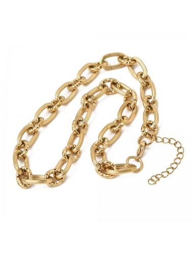 Nerūdijančio plieno grandinėlė ,17.5x10x2.5mm , 13x9.5x2.5mm storio, 41cm ilgio su...