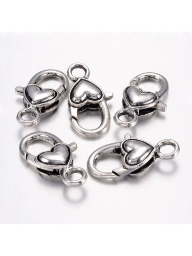 Užsegimai, sidabro spalvos, 27x13,5x6mm, 3vnt
