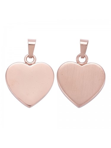 Nerūdijančio plieno pakabukas, Rose gold spalvos, 33x22mm , 1 vnt