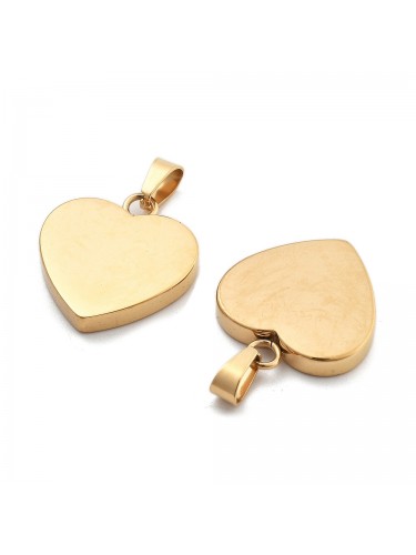 Nerūdijančio plieno pakabukas, aukso spalvos 33x22mm, 1 vnt