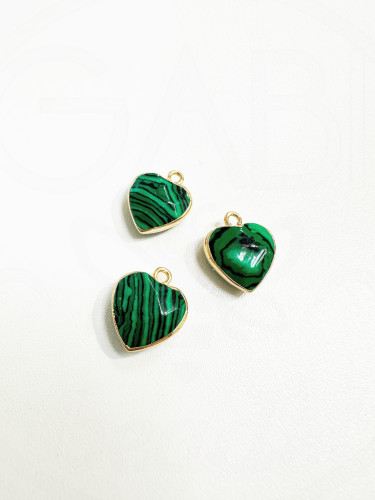 Malachito pakabukas "Širdelė", 1vnt