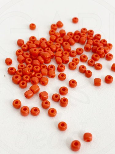 Biseris, oranžinės spalvos , 3mm, 20g.