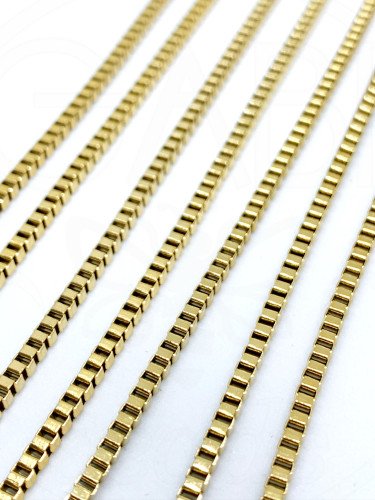 Nerūdijančio plieno grandinėlė , 2,4mm, aukso spalvos, 10cm