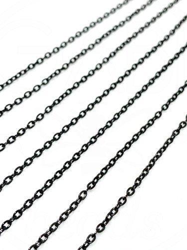 Nerūdijančio plieno grandinėlė ,2mm, juodos spalvos, 10cm