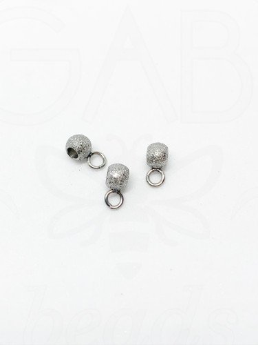 Nerūdijančio plieno intarpai, plieno spalvos, 7x4x3mm, 2vnt