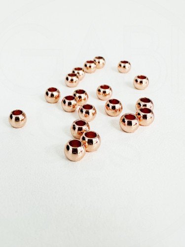 Nerūdijančio plieno intarpas, 4x3mm, Rose gold spalvos 6vnt
