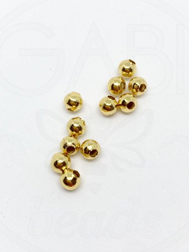 Nerūdijančio plieno intarpas, aukso spalvos, 2mm, 3mm, 4mm