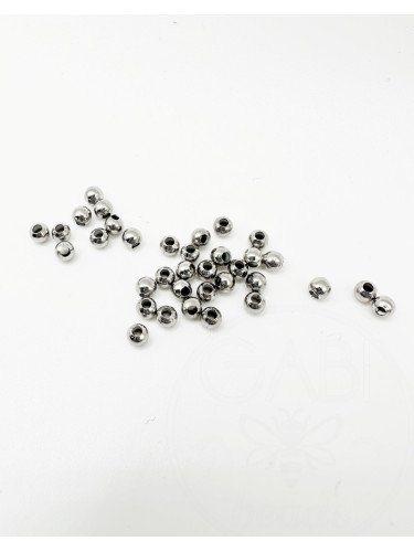 Nerūdijančio plieno intarpas, plieno spalvos, 3mm, 26vnt