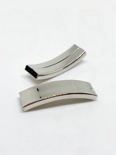 Nerūdijančio plieno intarpas, plieno spalvos 41x12x9mm, 1vnt