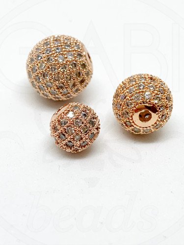 Nerūdijančio plieno intarpas su cirkonio akutėmis, rose gold/baltos spalvos, 1vnt, 8mm,...