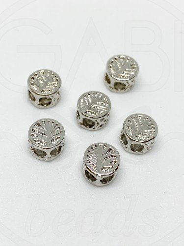 Nerūdijančio plieno intarpas su cirkonio akutėmis, sidabro spalvos, 8x5mm, 1vnt