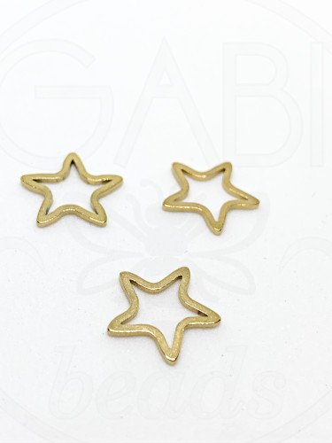 Nerūdijančio plieno pakabukai, aukso spalvos 13mm, 1 vnt