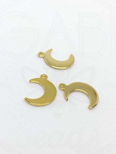 Nerūdijančio plieno pakabukai, aukso spalvos 15x11mm, 3 vnt