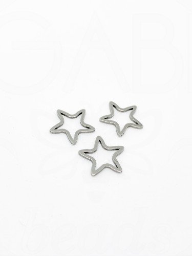 Nerūdijančio plieno pakabukai, plieno spalvos 13mm, 1 vnt