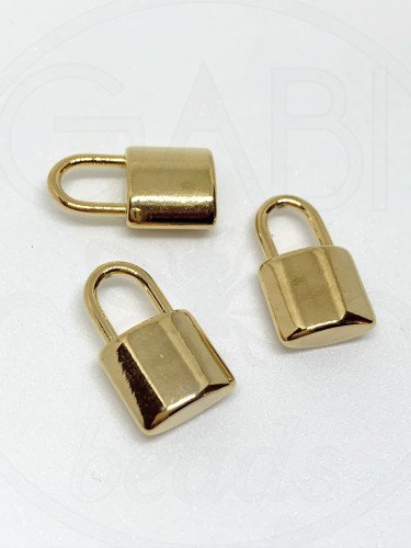 Nerūdijančio plieno pakabukas, aukso spalvos, 16x10mm, 1 vnt