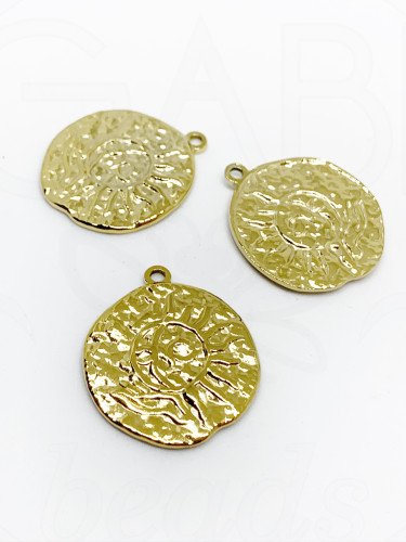 Nerūdijančio plieno pakabukas, aukso spalvos, 29x26x2mm, 1 vnt