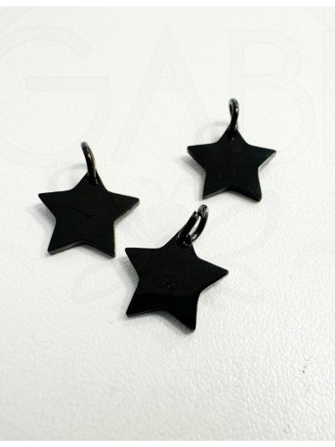 Nerūdijančio plieno pakabukas, juodos spalvos 10x1mm, 1 vnt